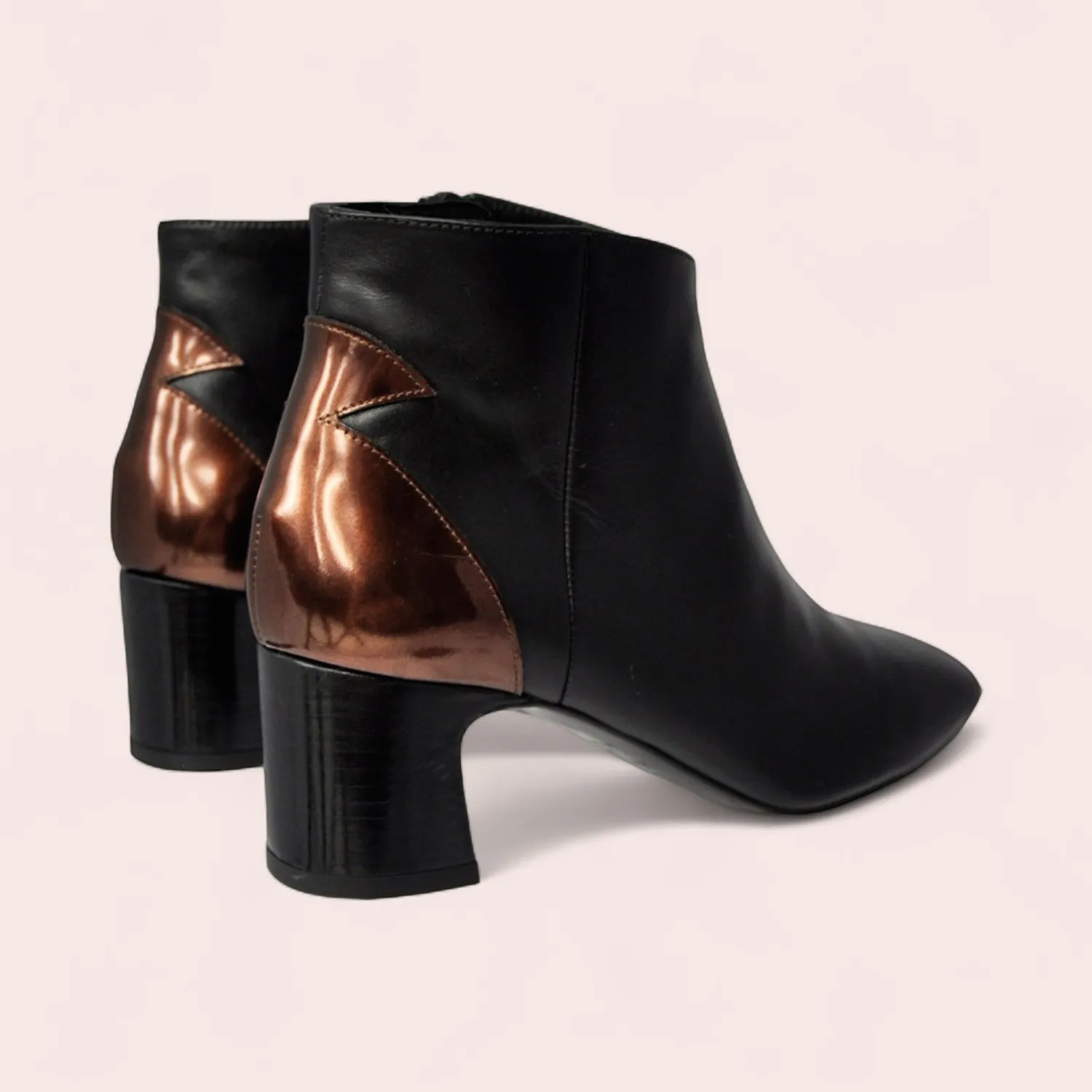 Karine Arabian Grenelle boots cuir noir 41 talon 50 mm