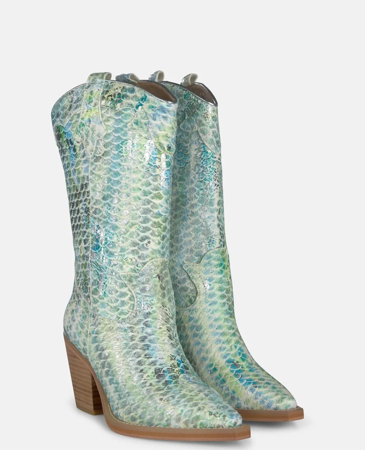 Alma en Pena V260150 bottines camperas turquoise 7cm