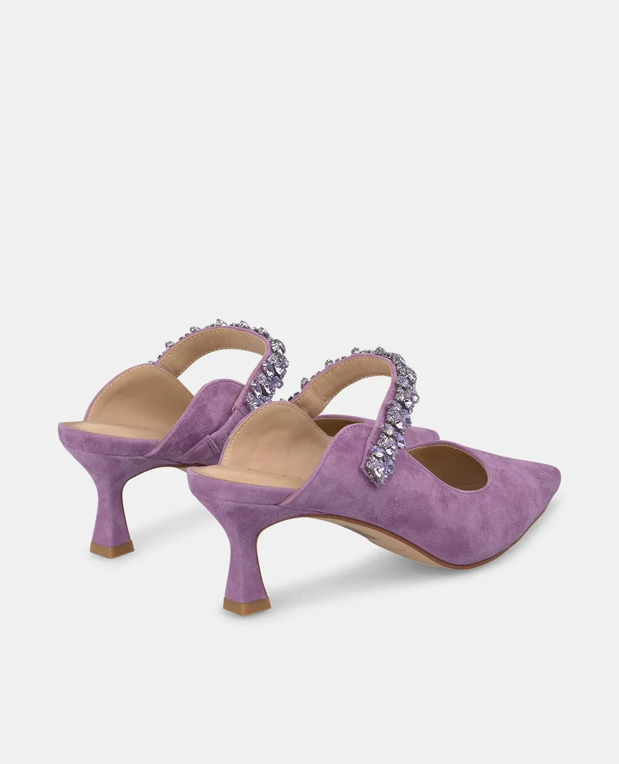 Alma en Pena V250652 mules violet strass talon 6 cm