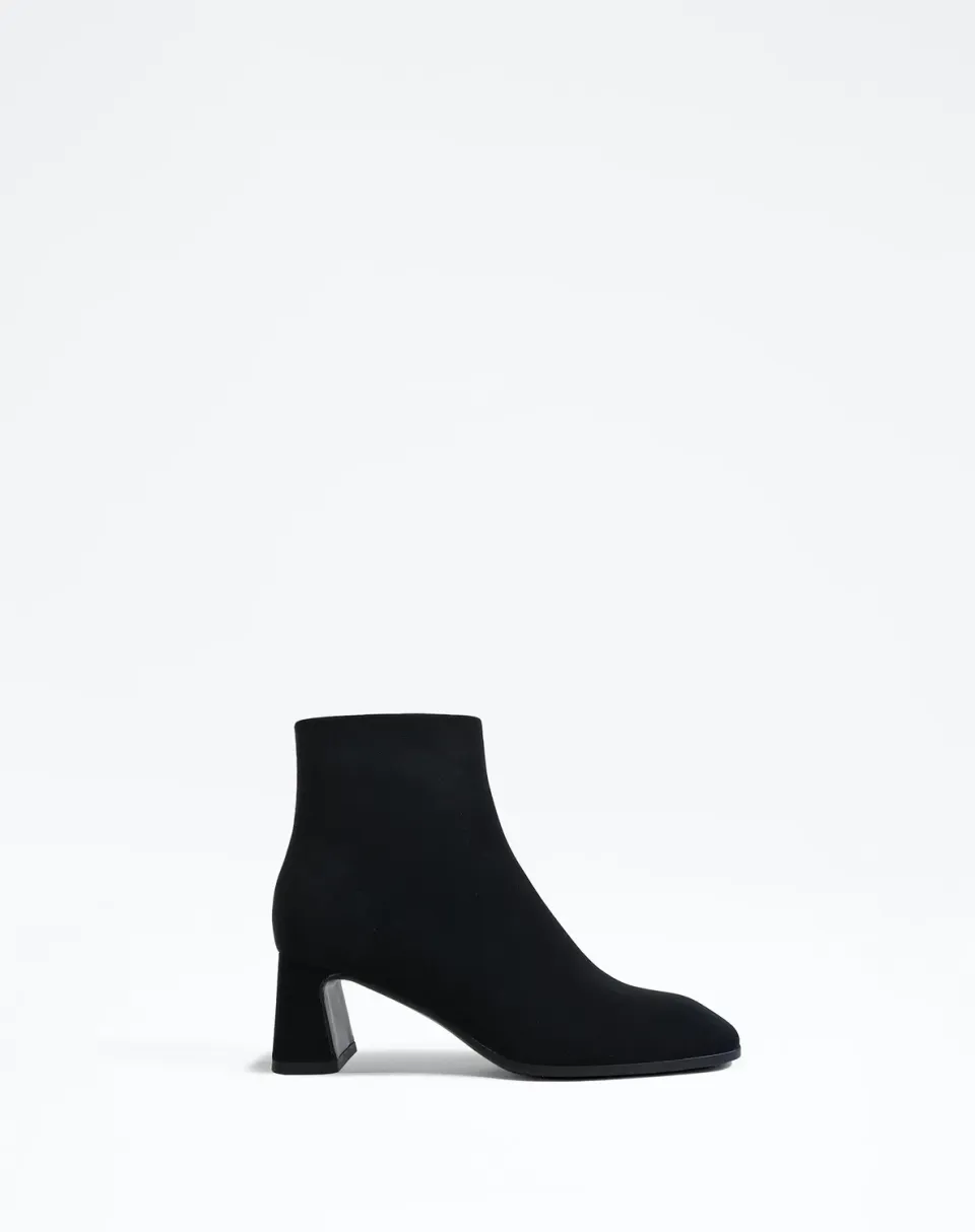 Mi/Mai Kruger Low Black Mat bottines cuir talon 5 cm
