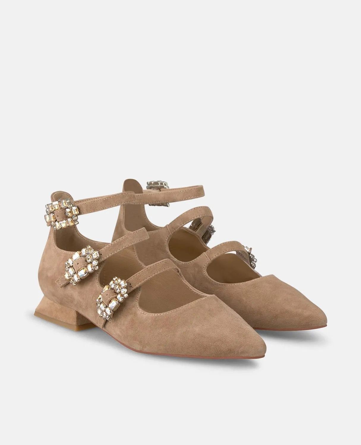 Alma en Pena I250135 ballerines camel cuir plates