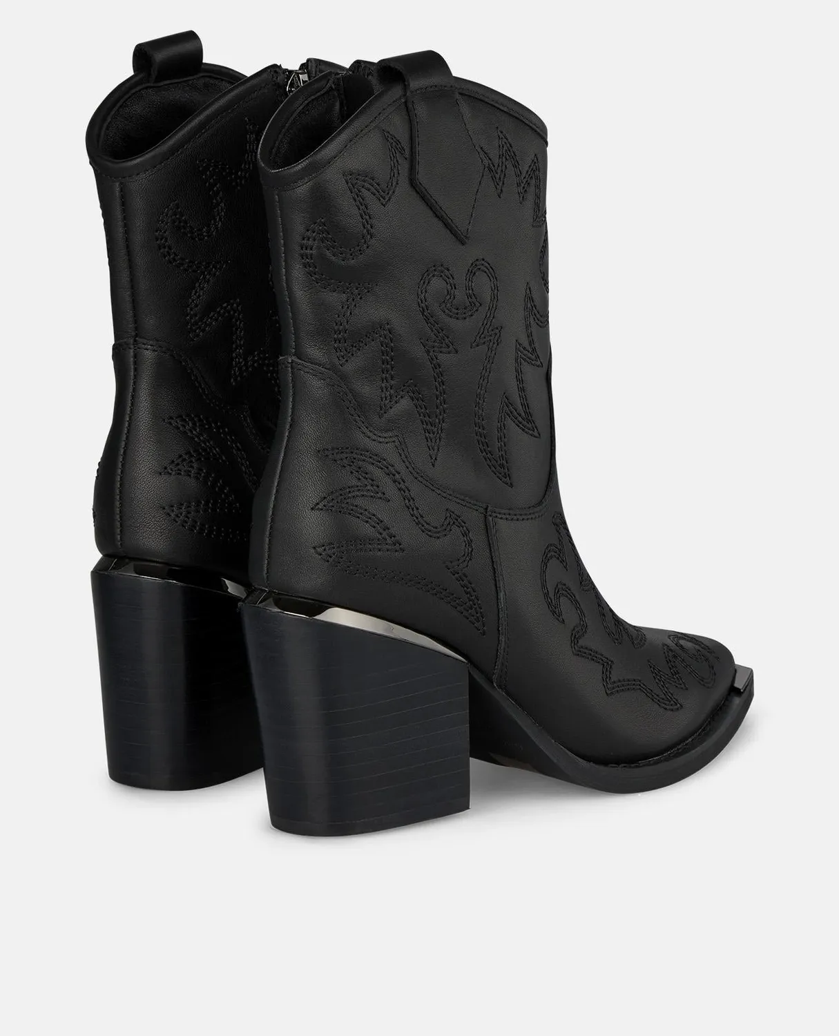 Alma en Pena I250829 bottines noires brodées 7 cm