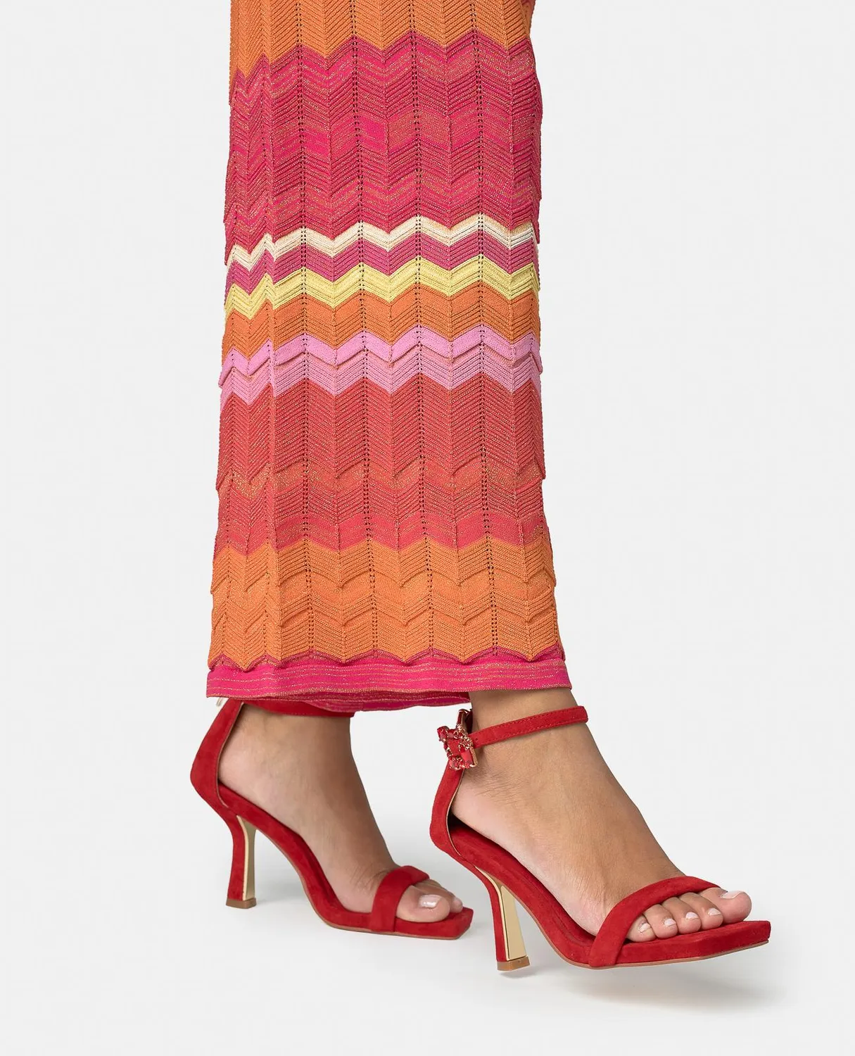 Alma en Pena V264016 sandales daim rouge talon fin 9 cm