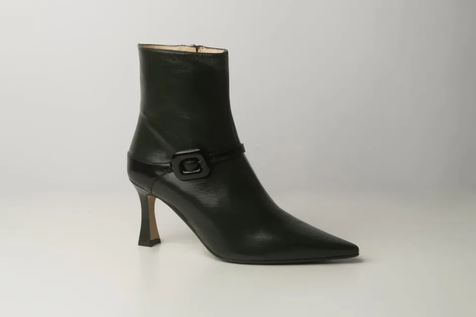 Matteo Pitti Penny bottine vert bosco boucles