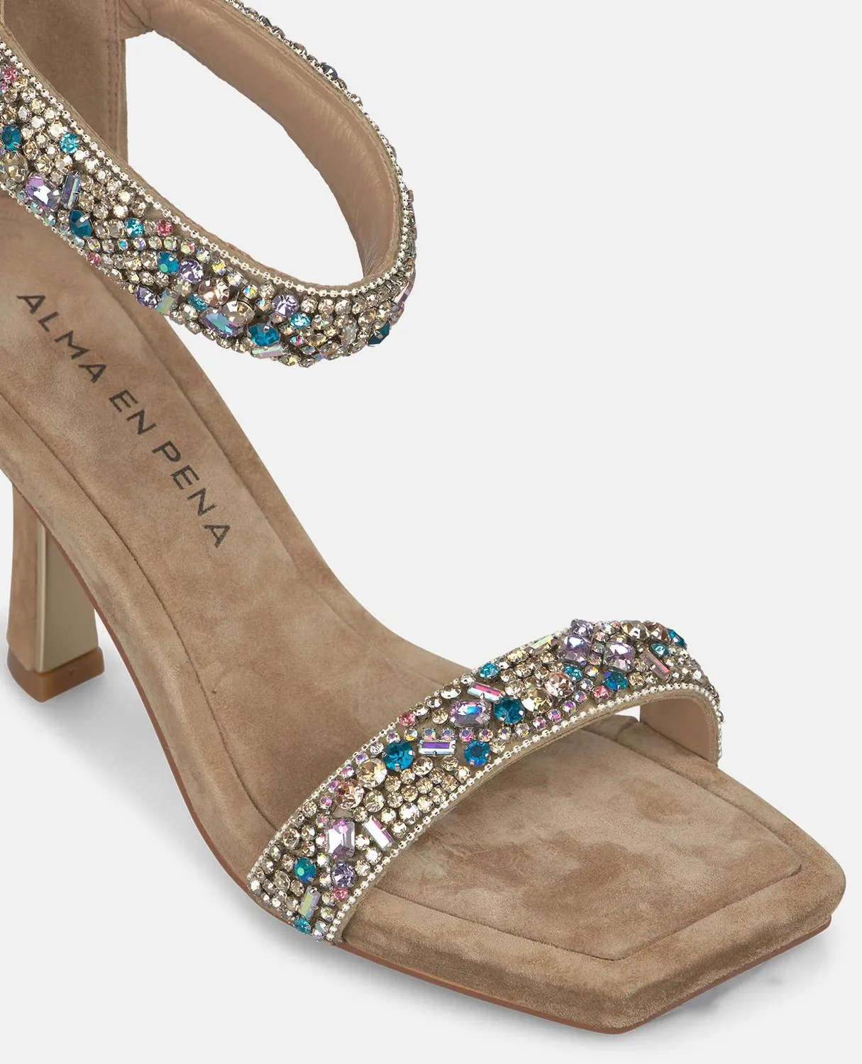 Alma en Pena V264010 sandales bijoux sable talon 9 cm