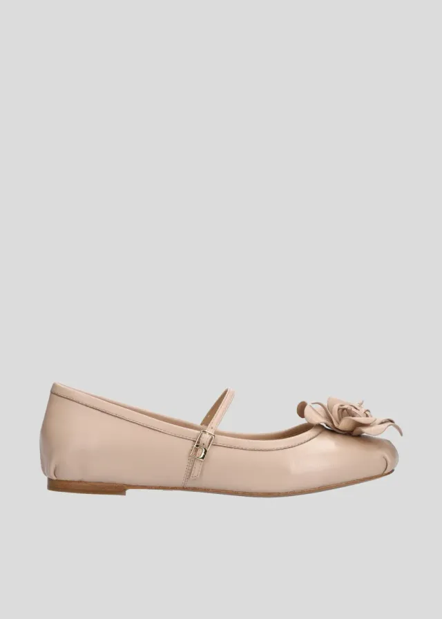 Lola Cruz Tulipa ballerines nude
