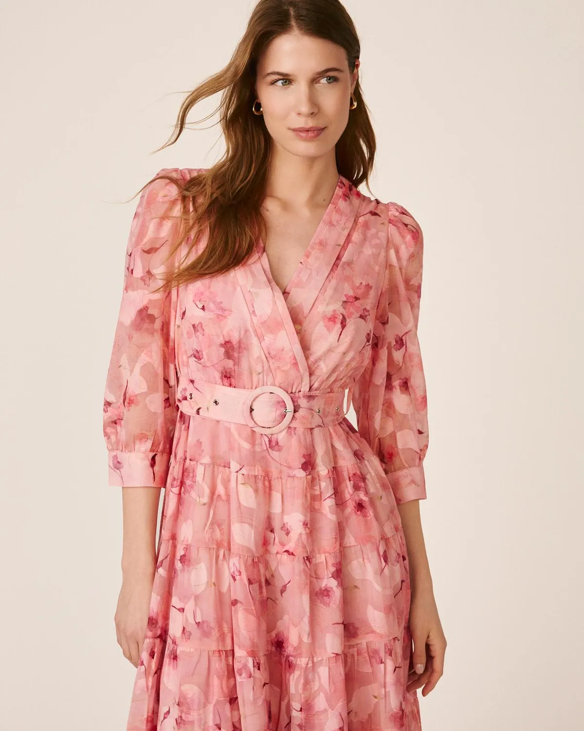 Alma en Pena V26CL0225 robe longue gaze rose