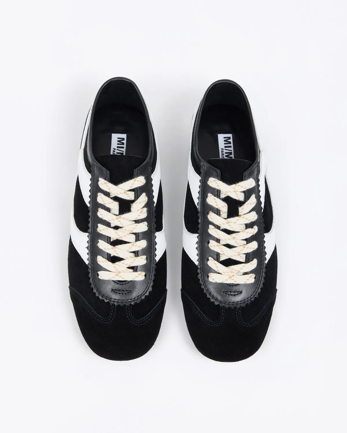 Mi/Mai Paola Black and White baskets daim noir