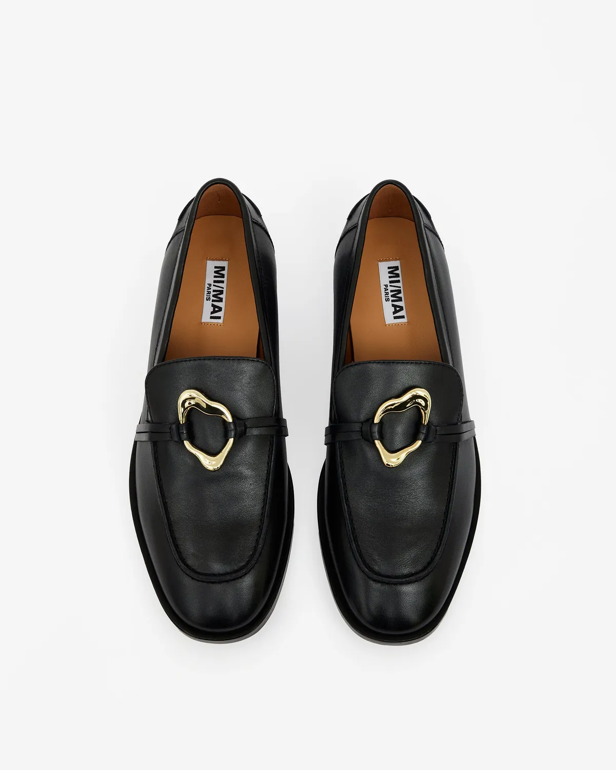 Mi/Mai Luciano Black Melt mocassins cuir noir