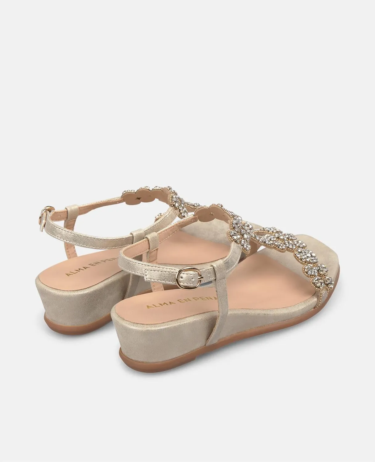 Alma en Pena V2551782 compensées doré bijou talon 4,5 cm