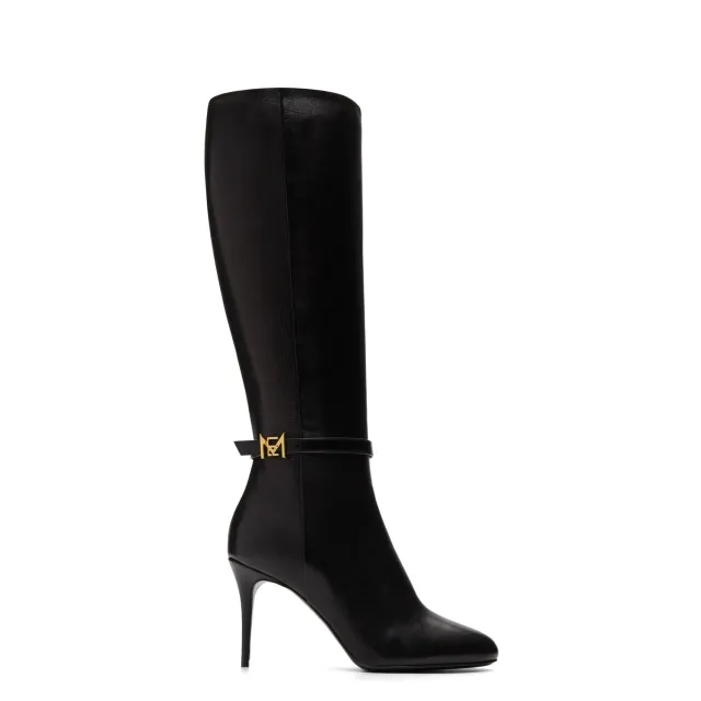 Maison Ernest Opera 85 bottes noir cuir mat talon 8,5 cm