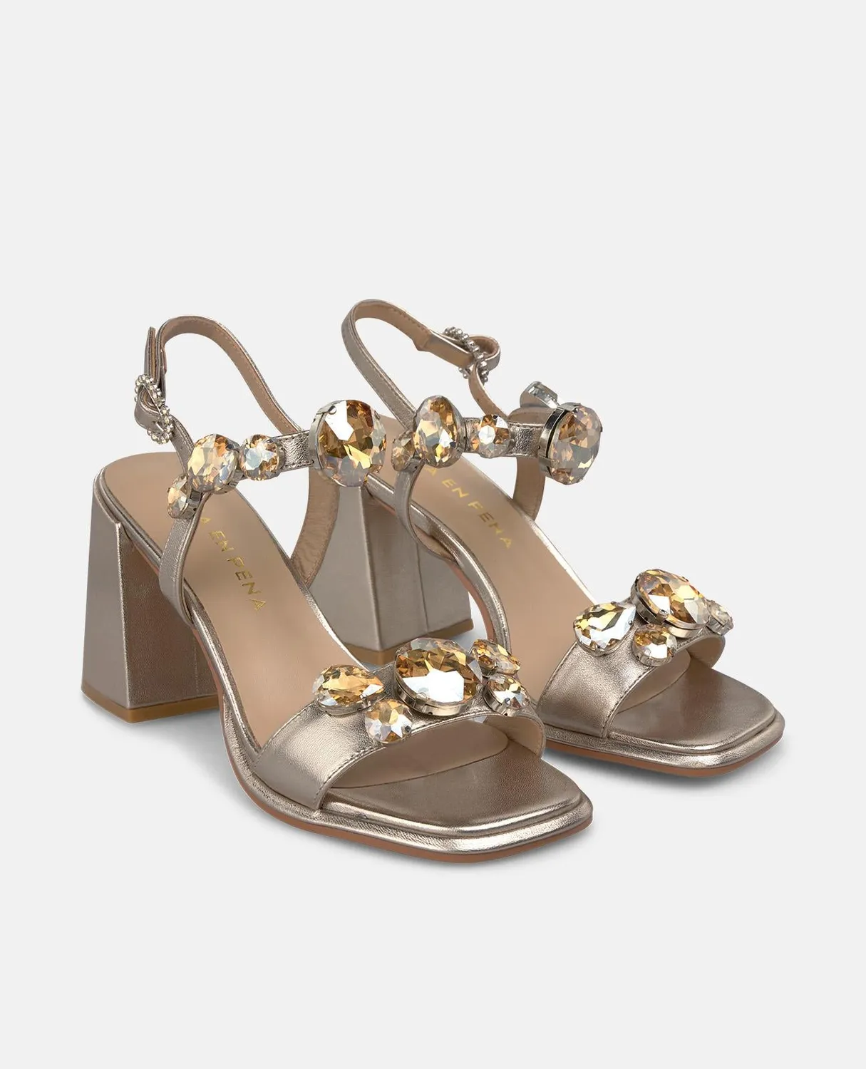 Alma en Pena V262503 sandales bronze pierres 9 cm