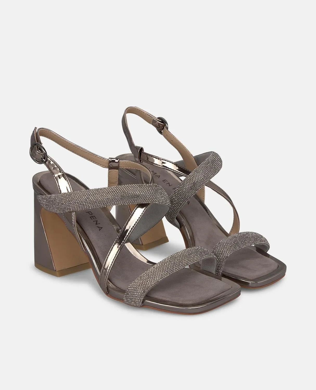Alma en Pena V262351 sandales bronze strass talon 9,8 cm