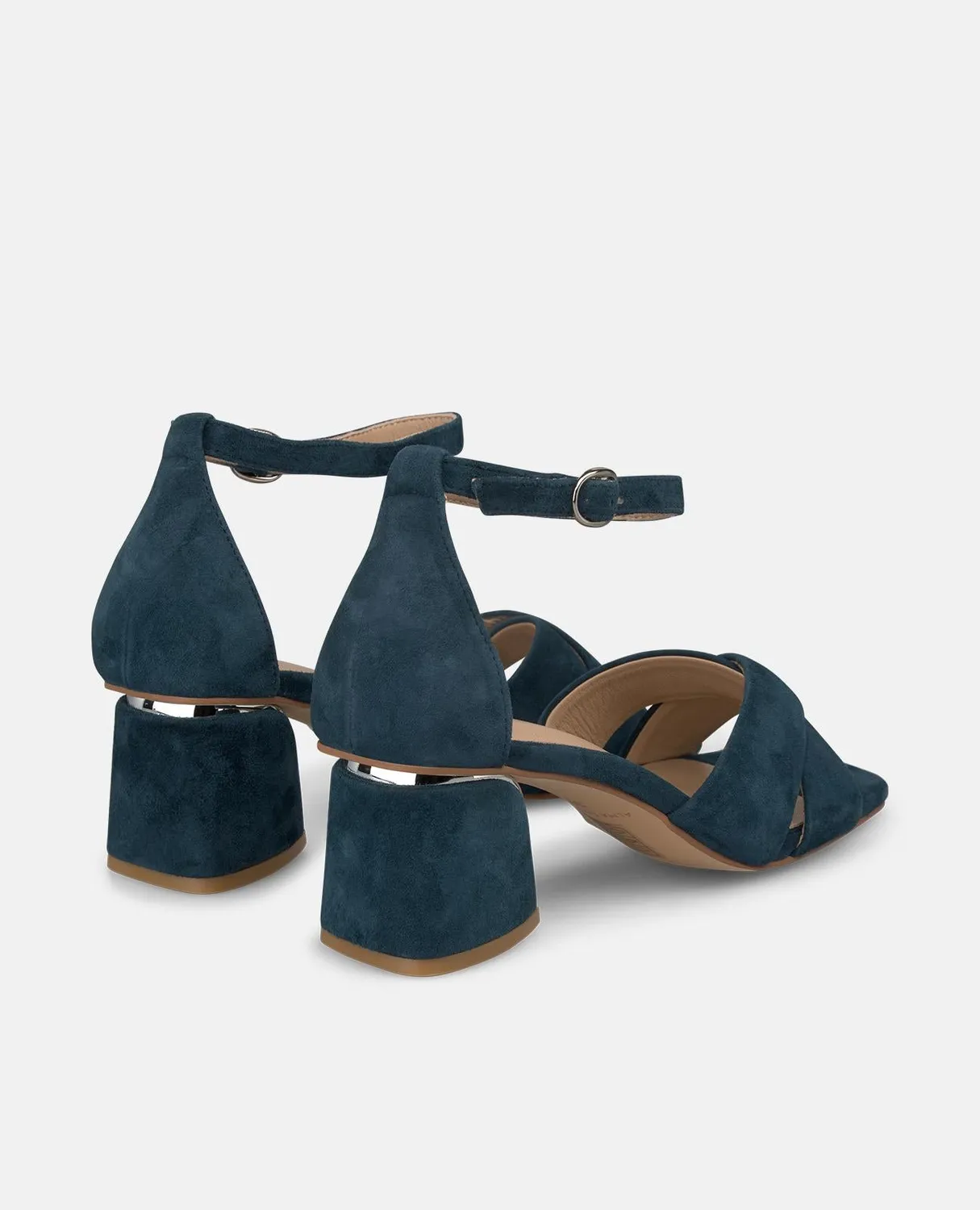 Alma en Pena V263002 sandales cuir bleu talon 5,5 cm
