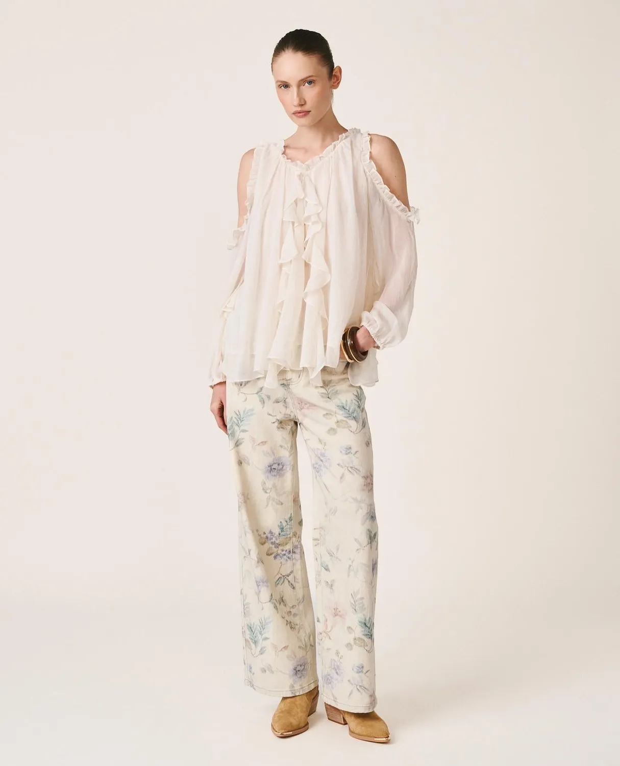 Alma en Pena V26CL0510 blouse blanche épaules nues
