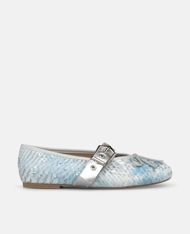 Alma en Pena V261300 ballerines cuir turquoise plates