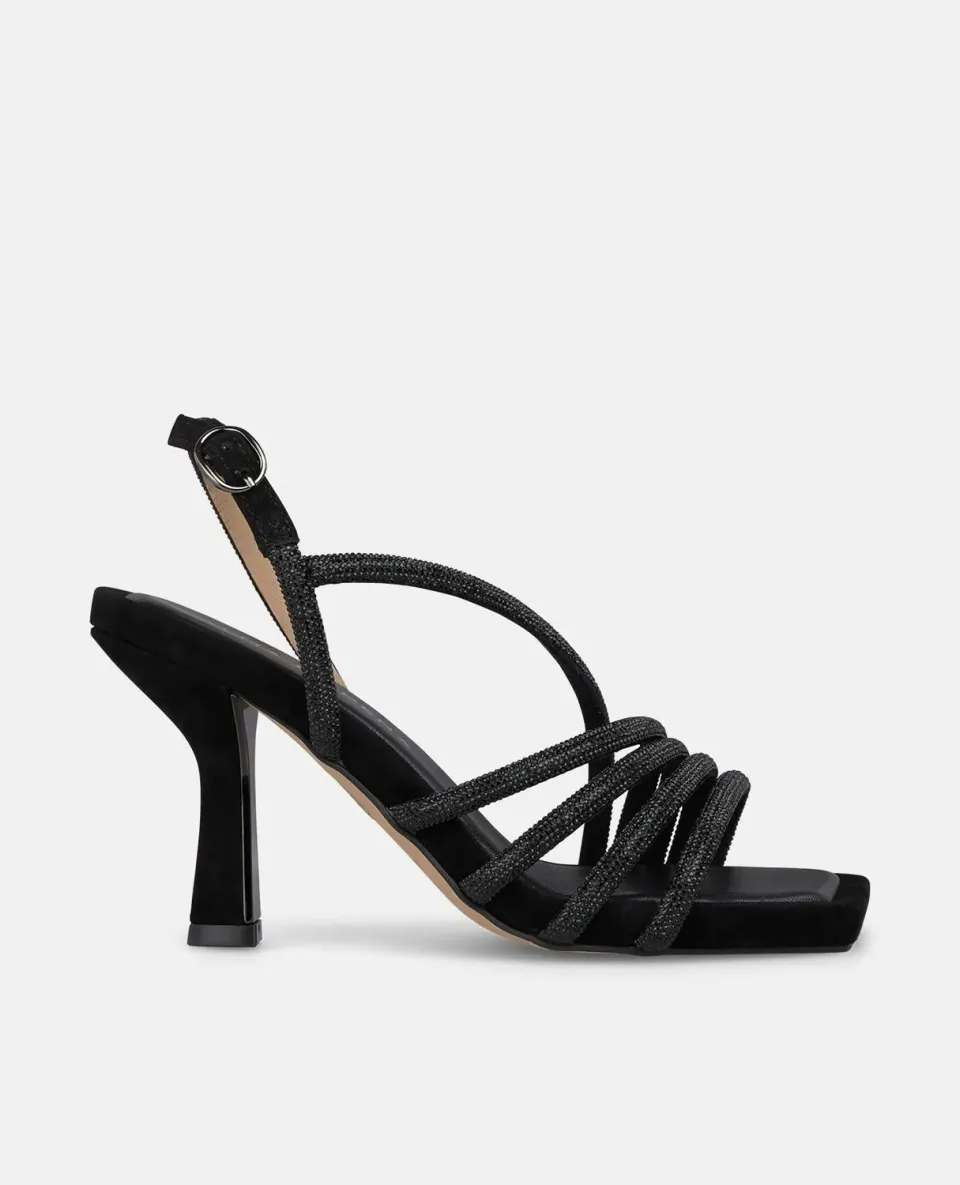Alma en Pena I250082 sandales noir strass talon 9 cm
