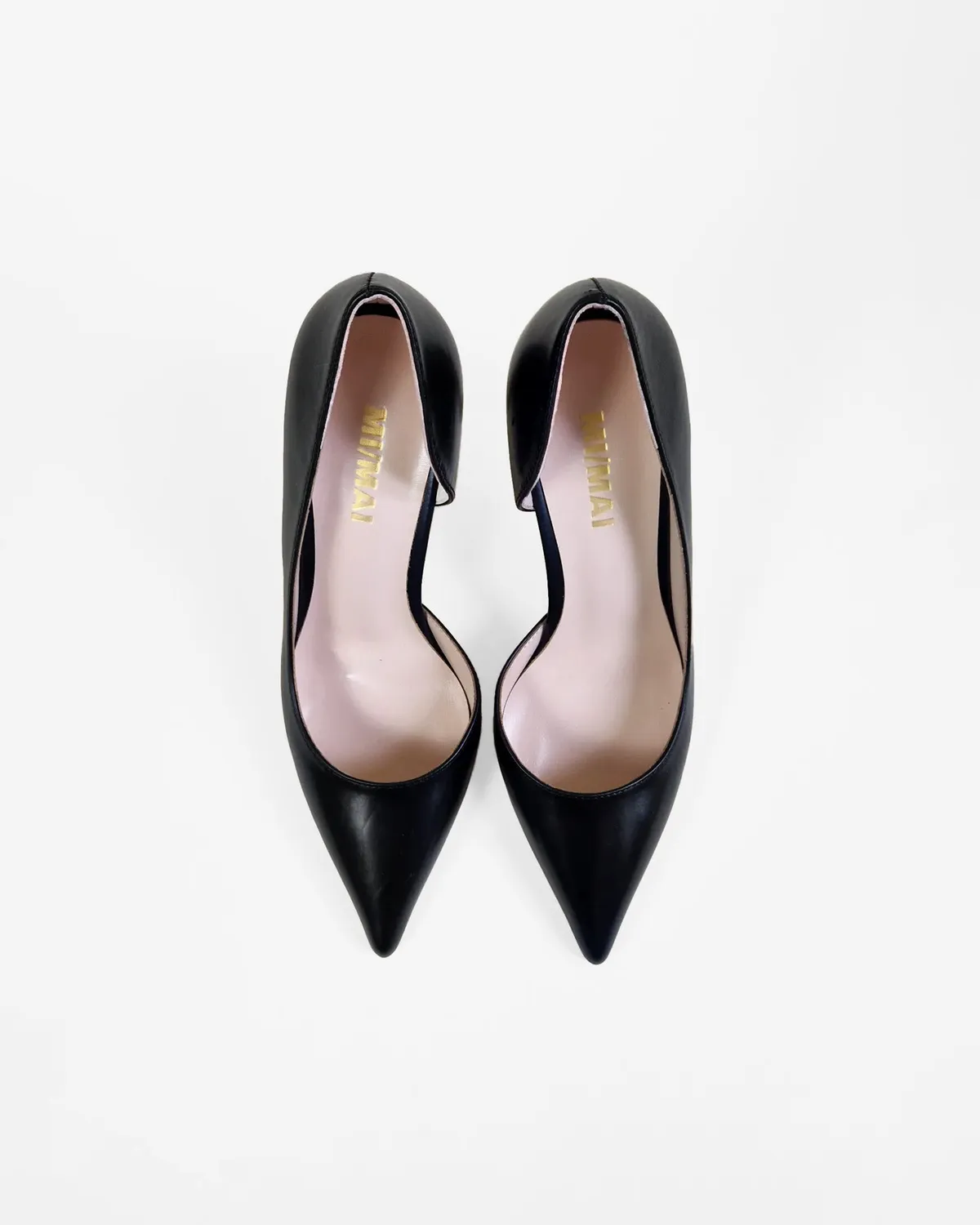 Mi/Mai Kelly Black escarpins cuir noir talon 8 cm
