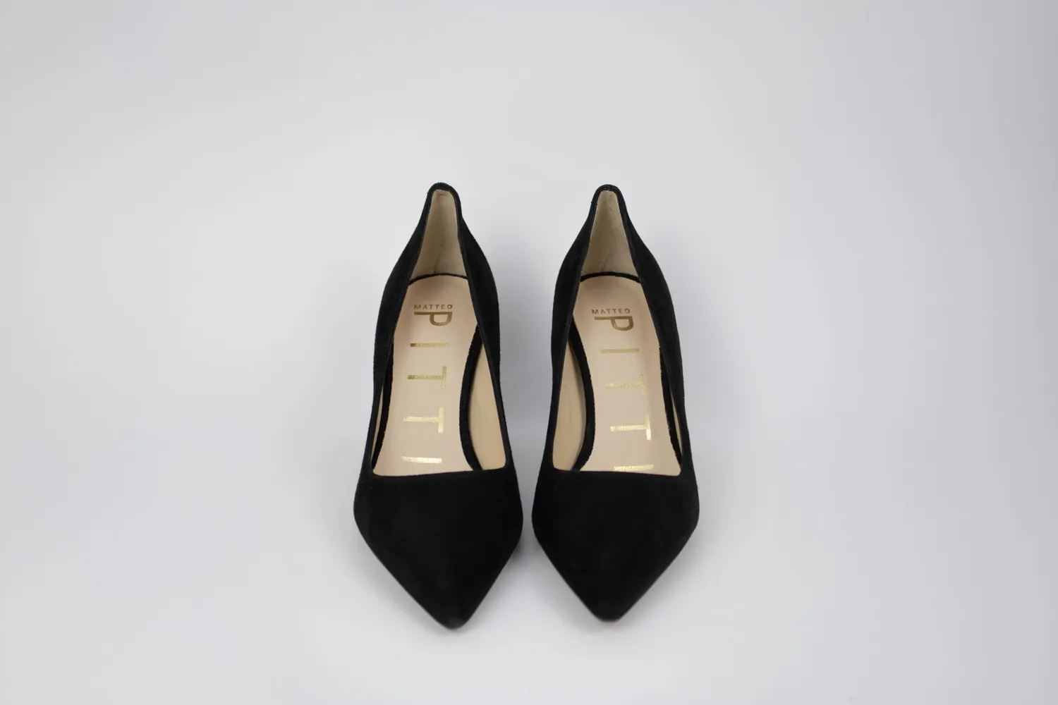 Matteo Pitti Nancy escarpin daim noir 9 cm