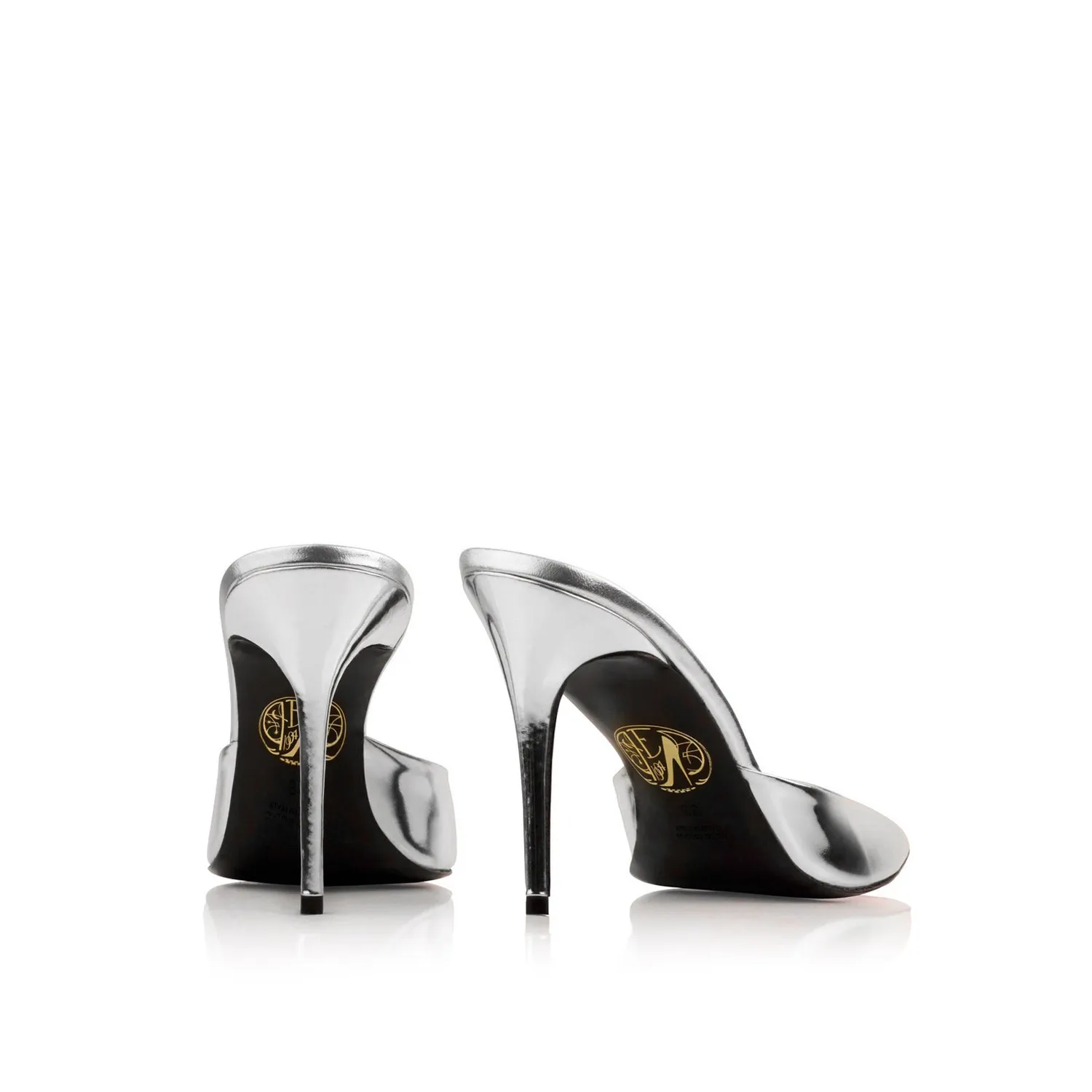 Maison Ernest Lux 85 mules Argent talon 8,5 cm