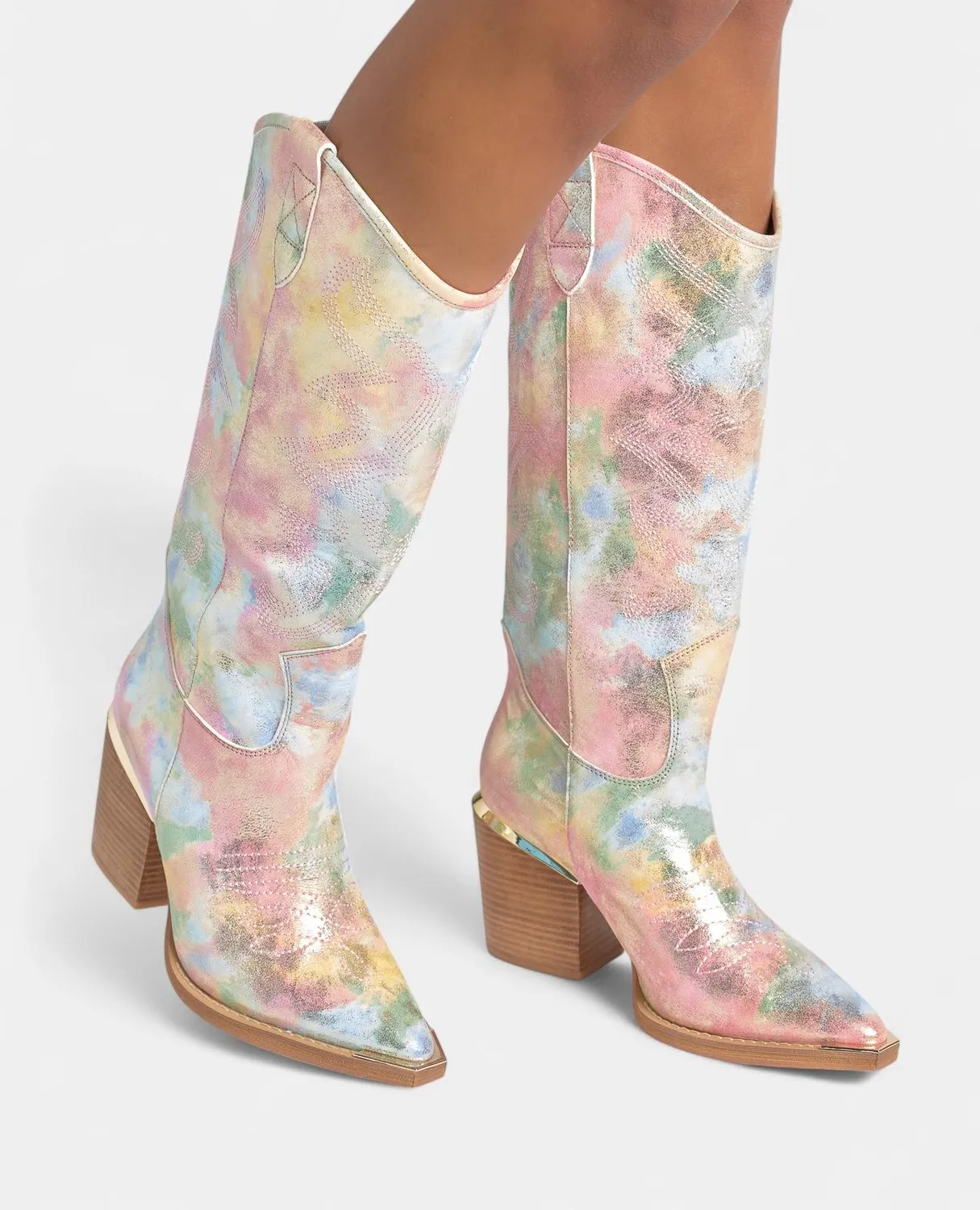 Alma en Pena V250100 bottes cowboy rose 8,5 cm