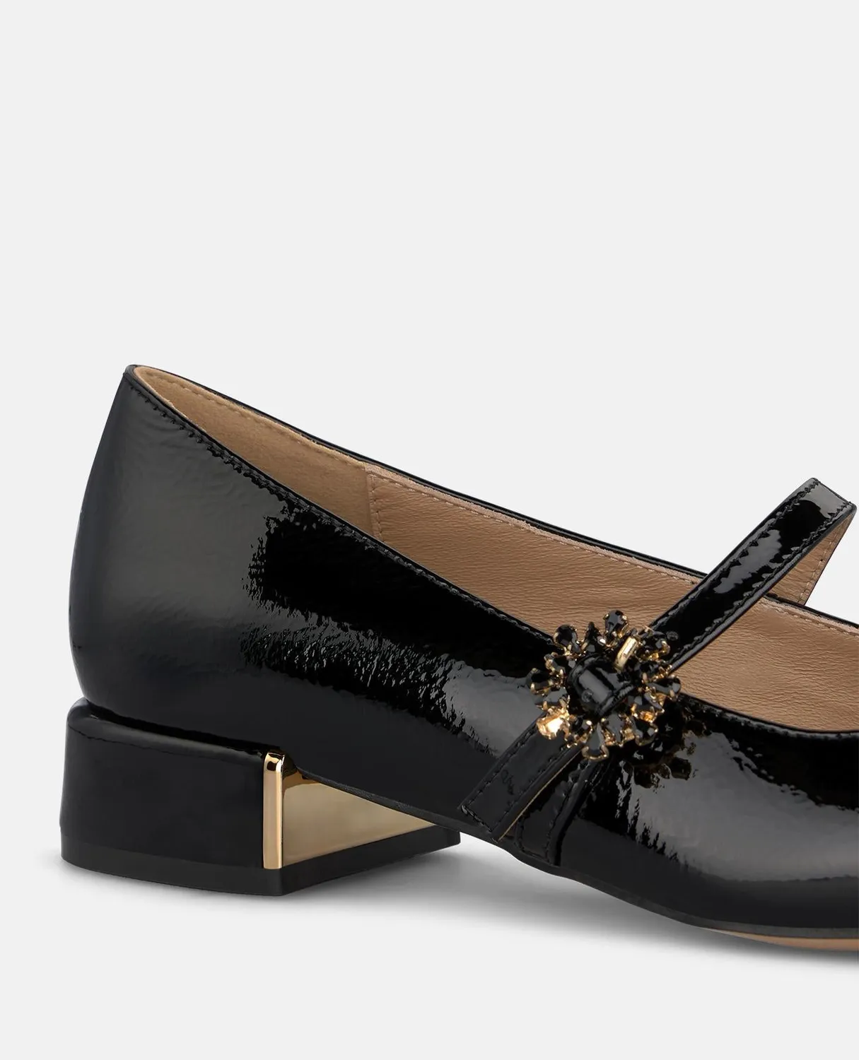 Alma en Pena I260091 babies noires vernies talon 3 cm cuir
