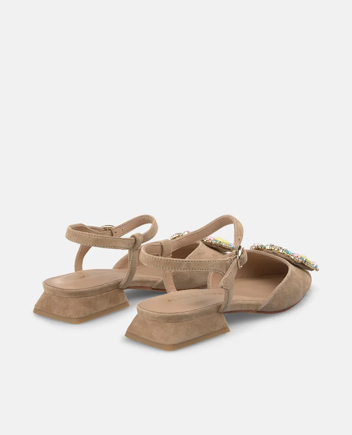Alma en Pena V261002 sandales plates sable cuir