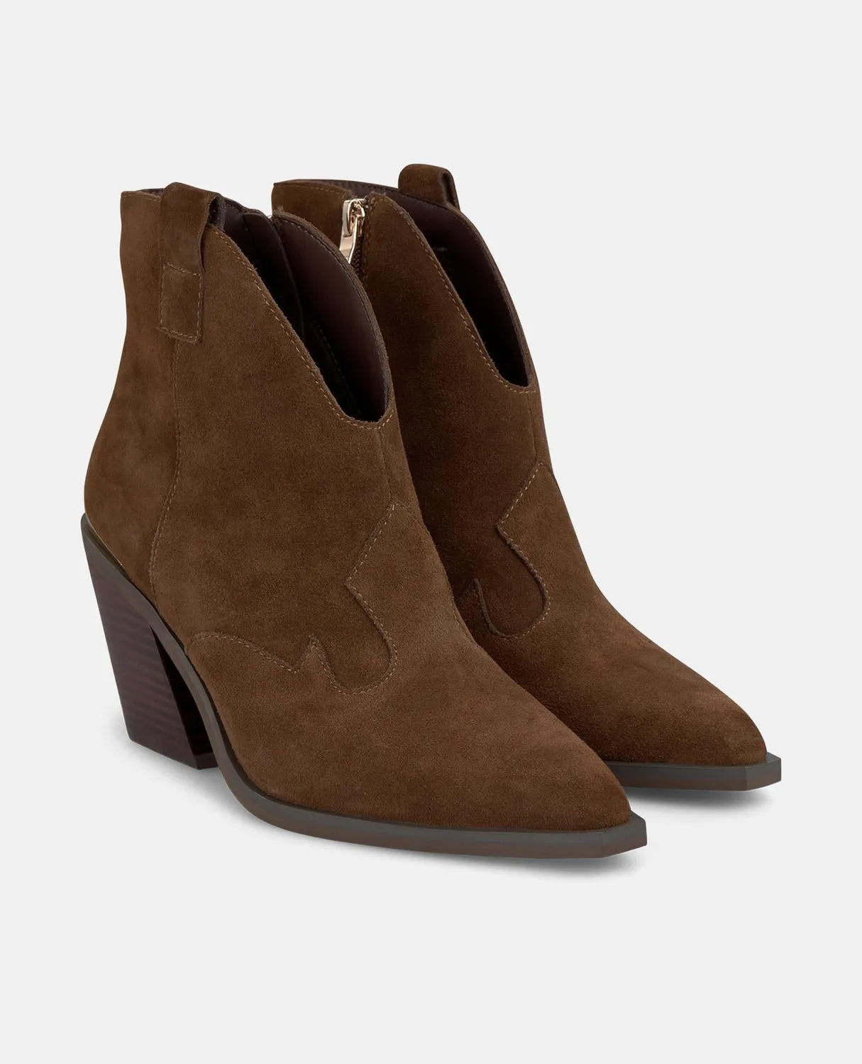 Alma en Pena I2552607 bottines cowboy camel talon 8cm