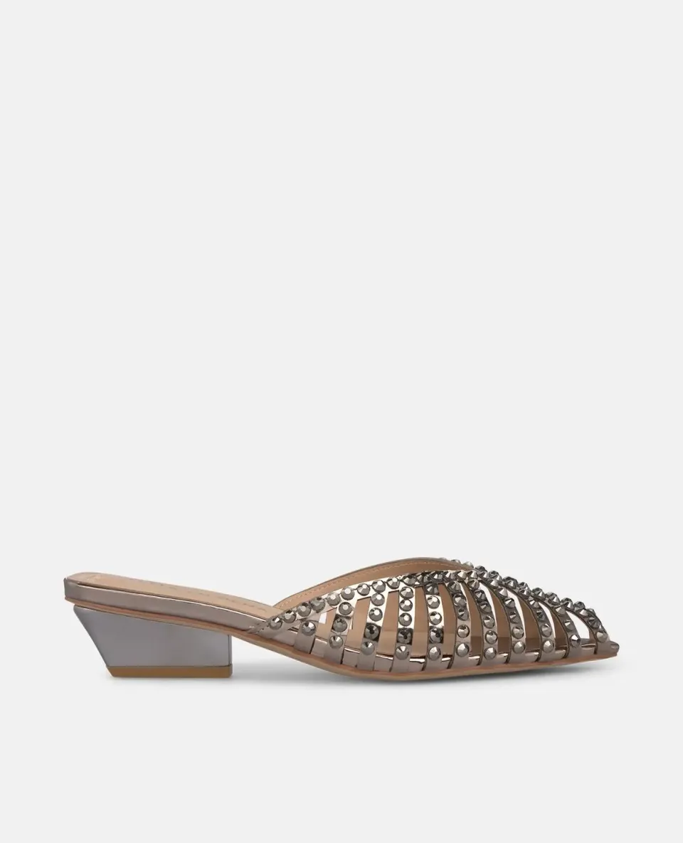 Alma en Pena V260755 mules argenté résille talon 3 cm
