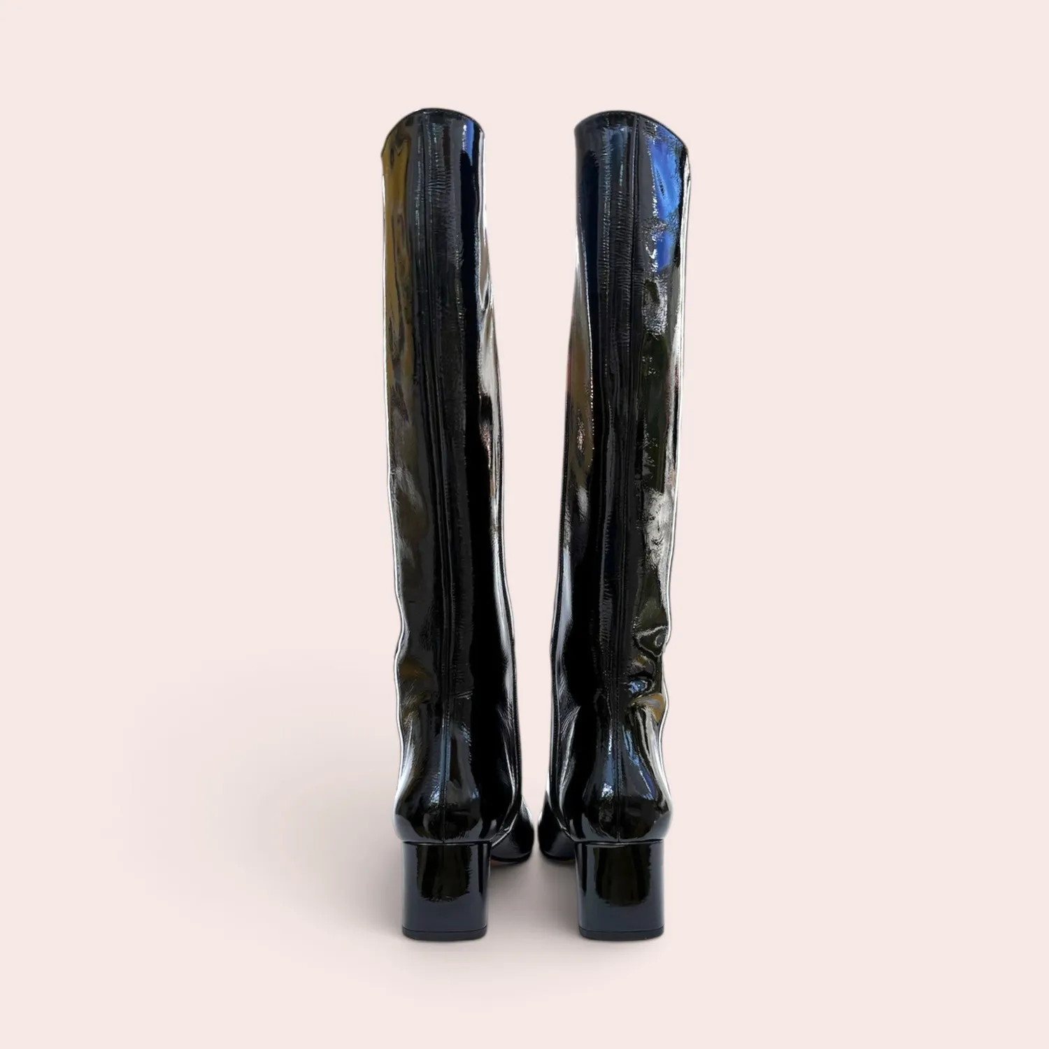 Karine Arabian TOSCANA botte vernie noire talon 55 mm