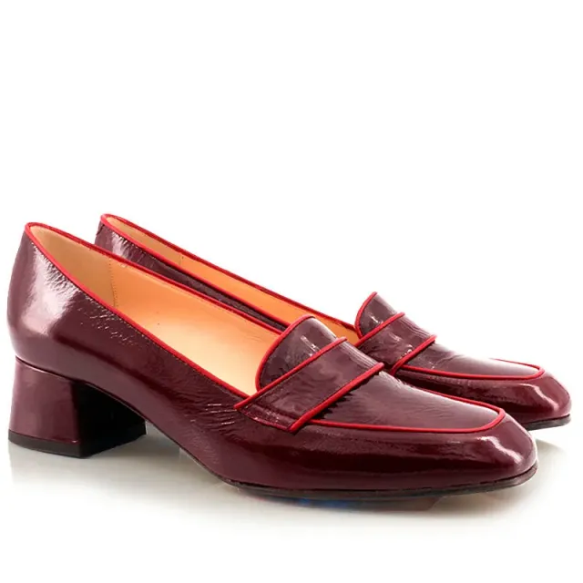 Bégum Paris Monza mocassins vernis grenat