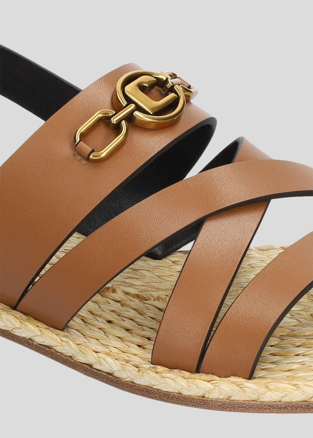 Lola Cruz Lydia sandales plates cuir camel