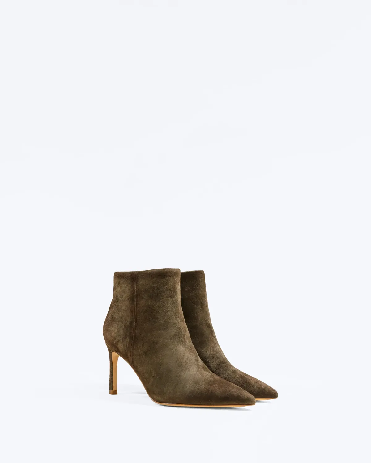 Mi/Mai Noura Kaki Suede bottines talon 8 cm kaki