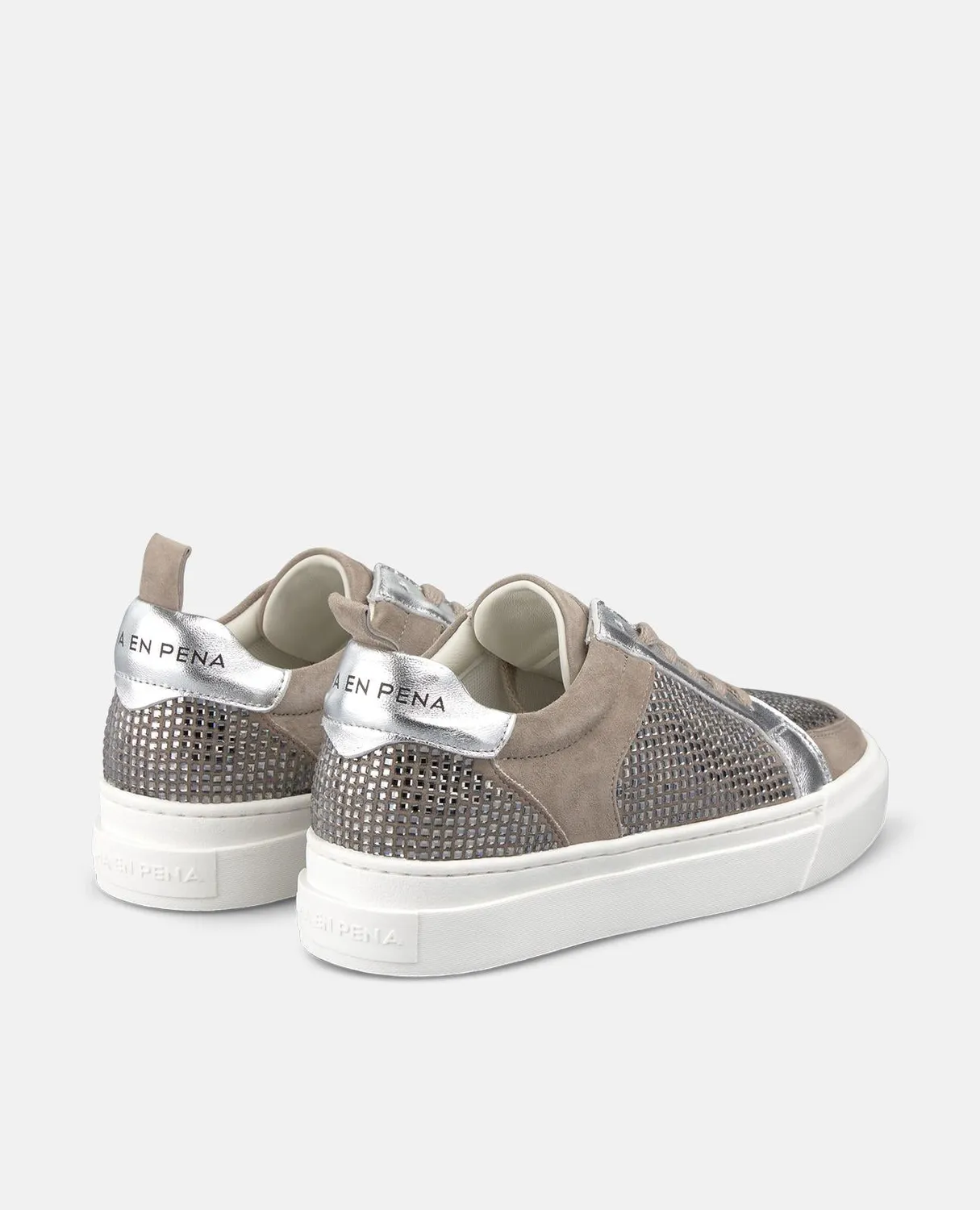 Alma en Pena I251556 baskets taupe strass plateforme