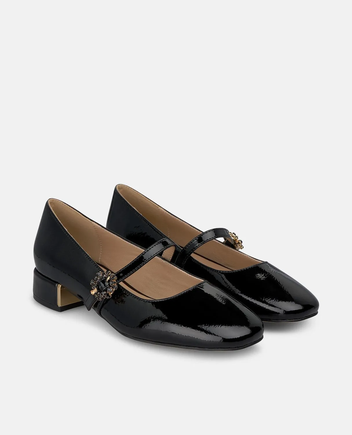 Alma en Pena I260091 babies noires vernies talon 3 cm cuir