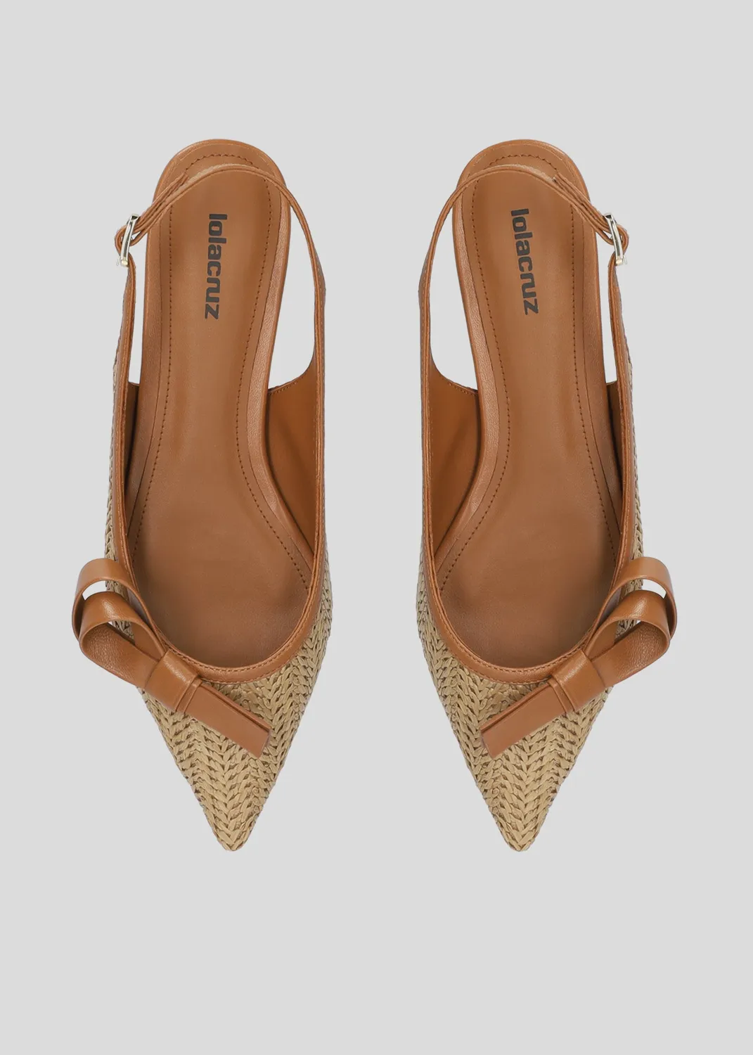 Lola Cruz Linda ballerines cuir camel