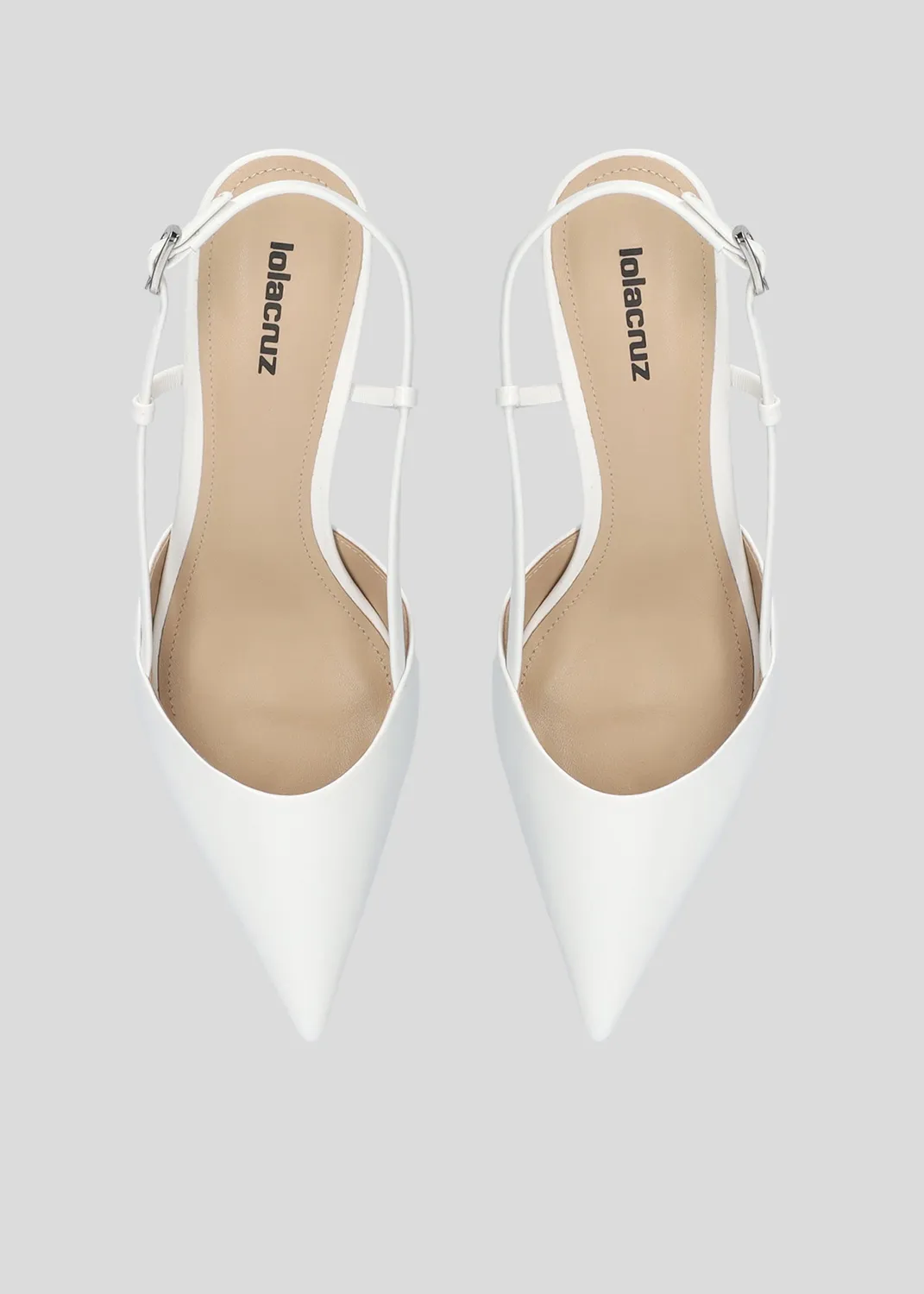 Lola Cruz Carmen 55 escarpins blanc talon 55 mm