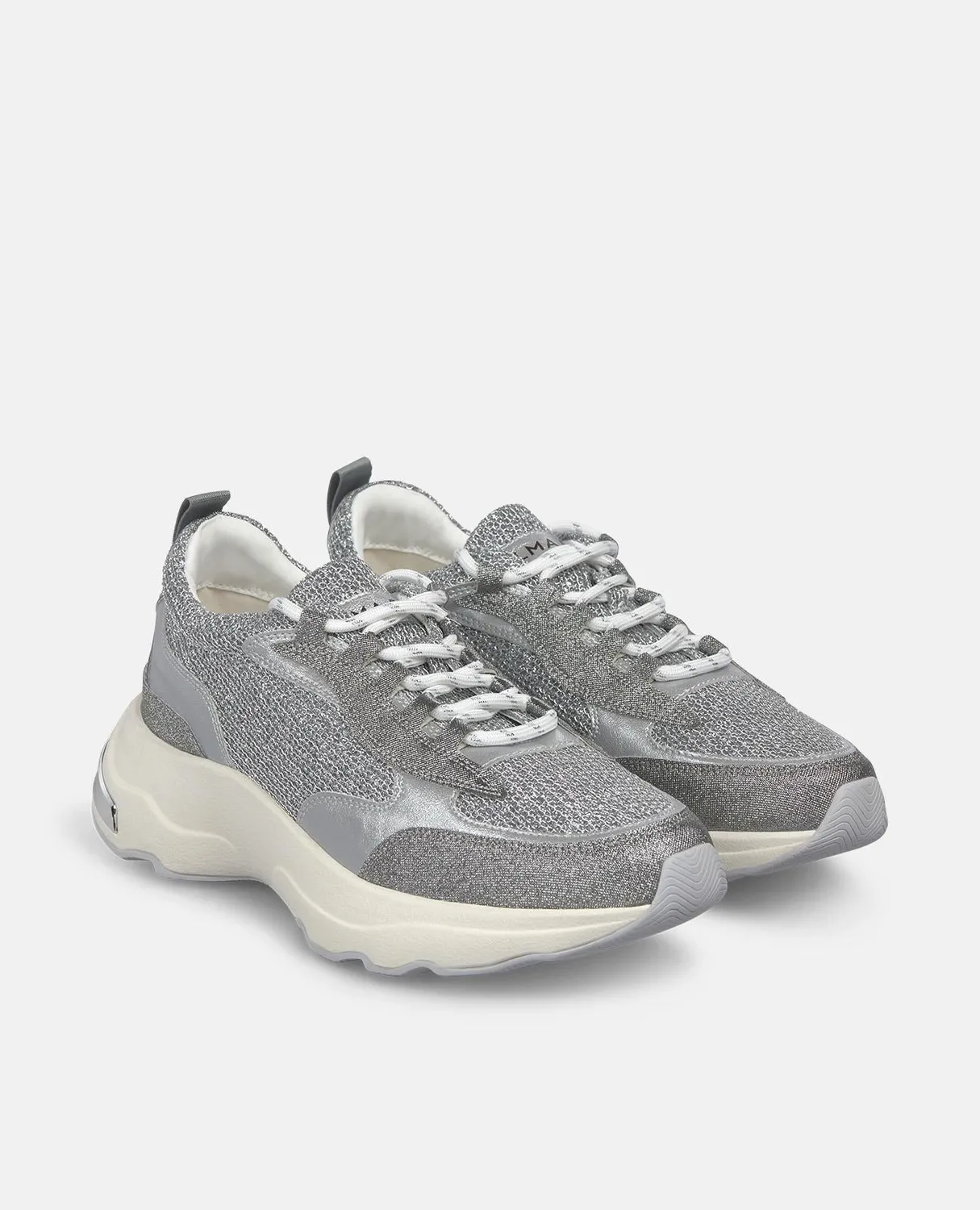 Alma en Pena V2652602 sneakers argentés plateforme 4,5 cm