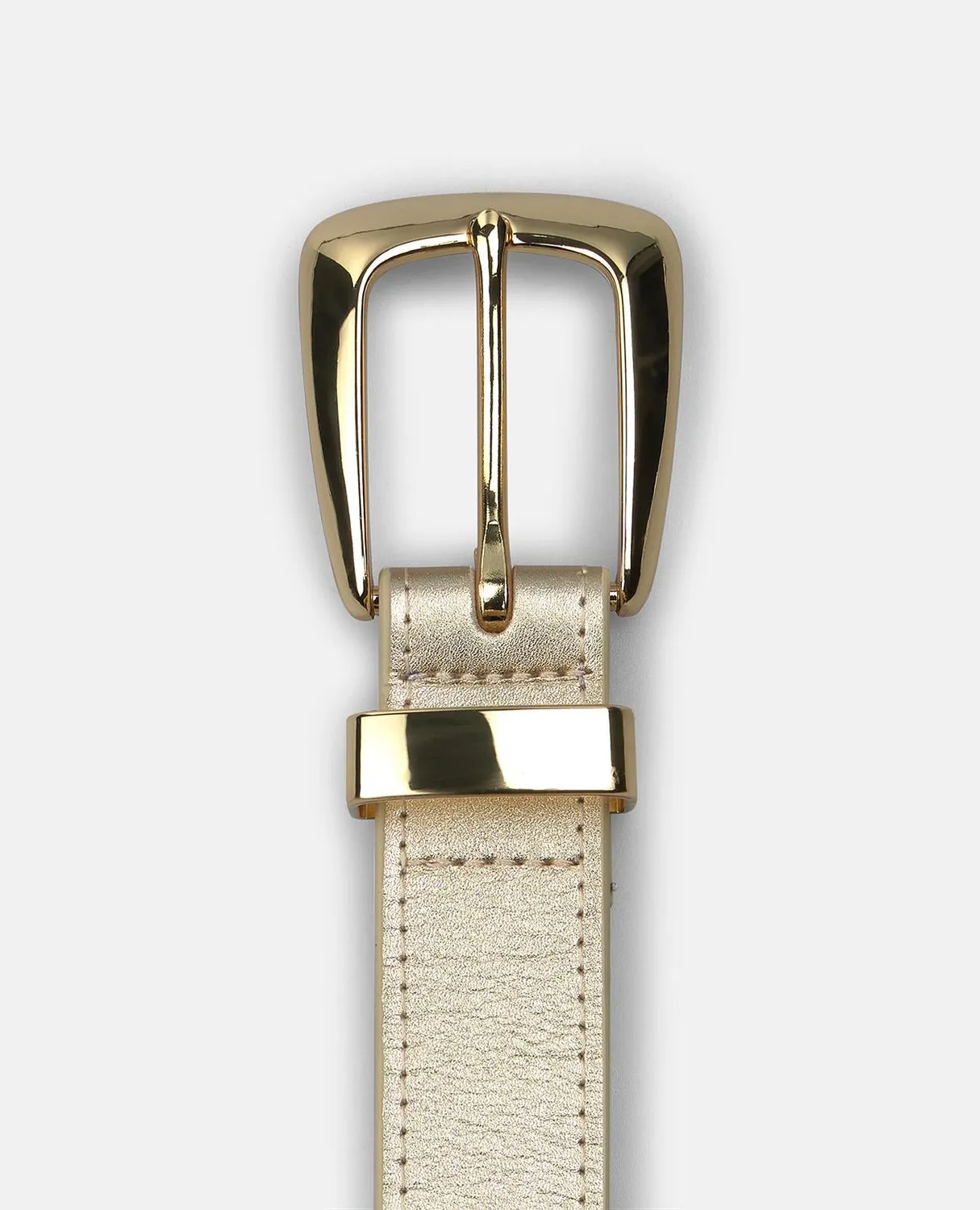 Alma en Pena V26CT017 ceinture cuir doré 3 cm