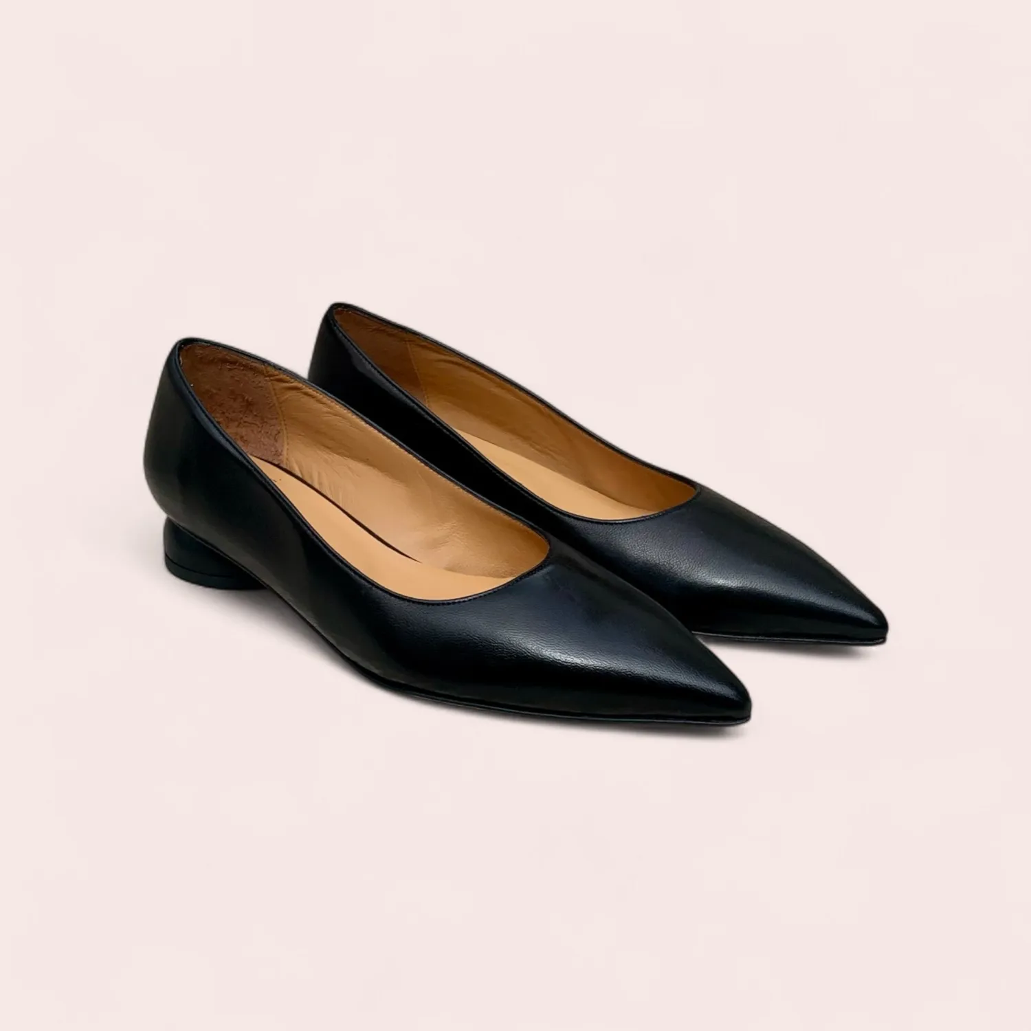 Karine Arabian Solenn escarpin slingback cuir noir 30 mm