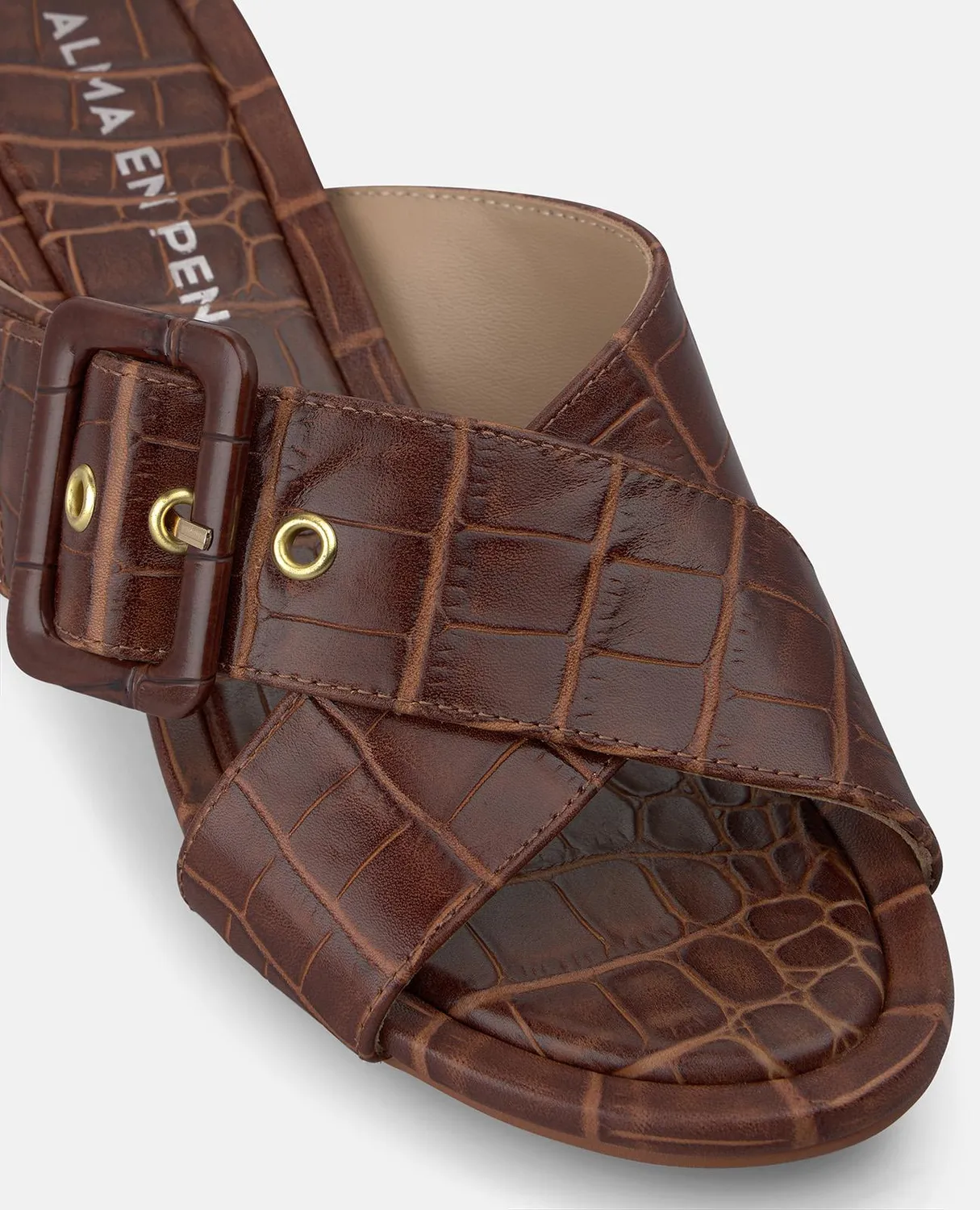 Alma en Pena I260293 sandales cuir camel talon 5,5 cm