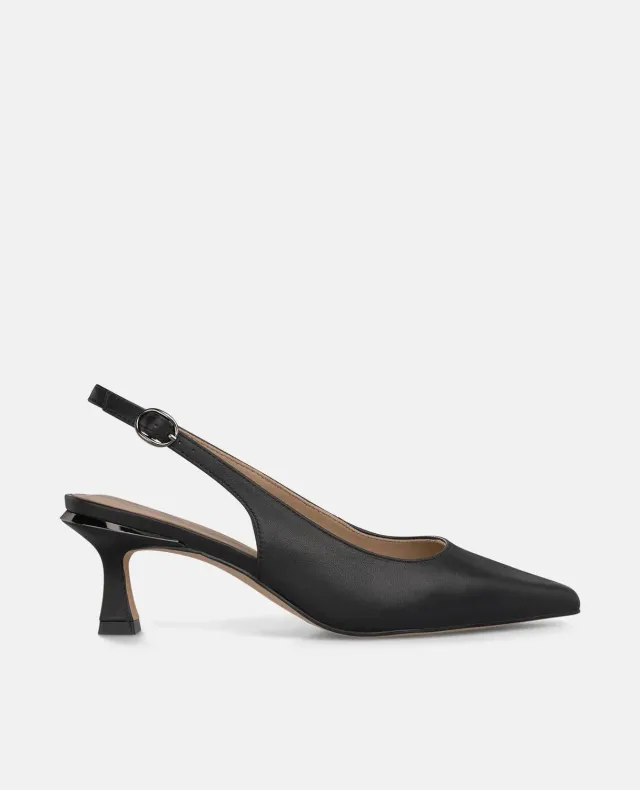 Alma en Pena I250511 escarpin slingback noir cuir talon 6cm