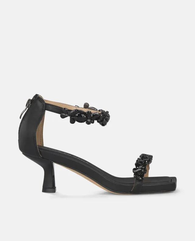 Alma en Pena I250089 sandales cuir noir strass 5,5 cm