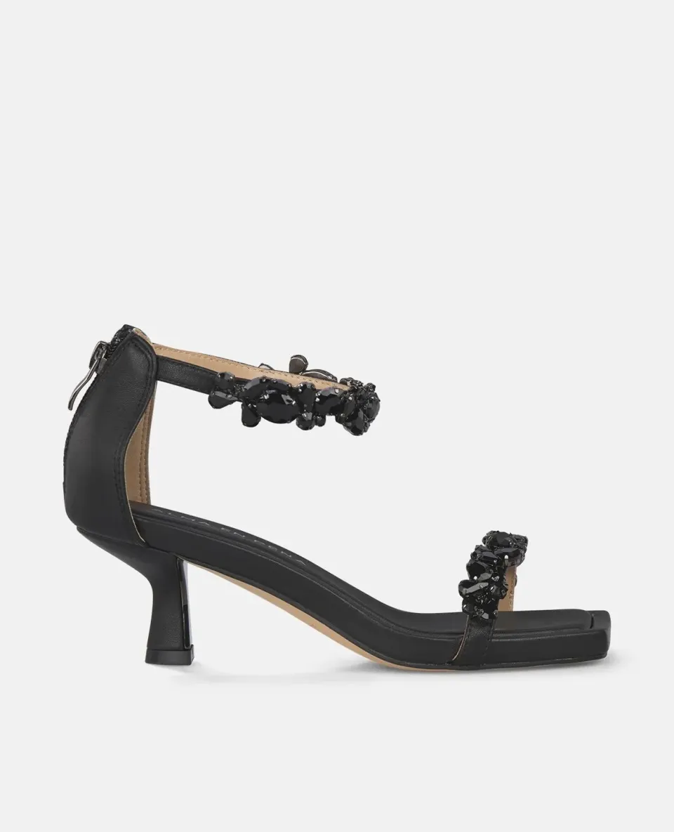 Alma en Pena I250089 sandales cuir noir strass 5,5 cm