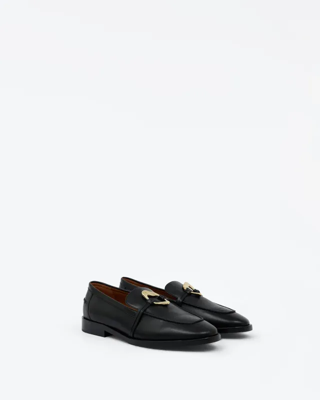 Mi/Mai Luciano Black Melt mocassins cuir noir