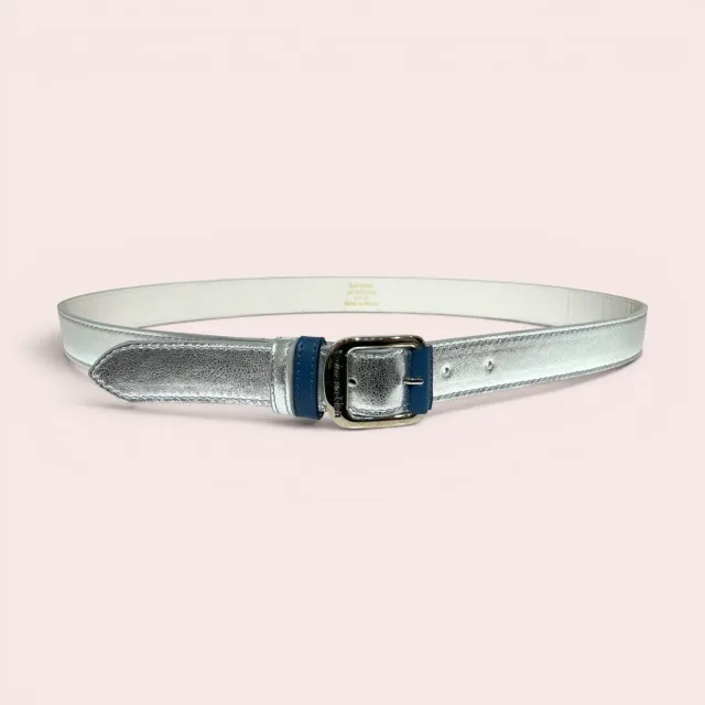 Karine Arabian ORTIZ ceinture argent cuir metallise