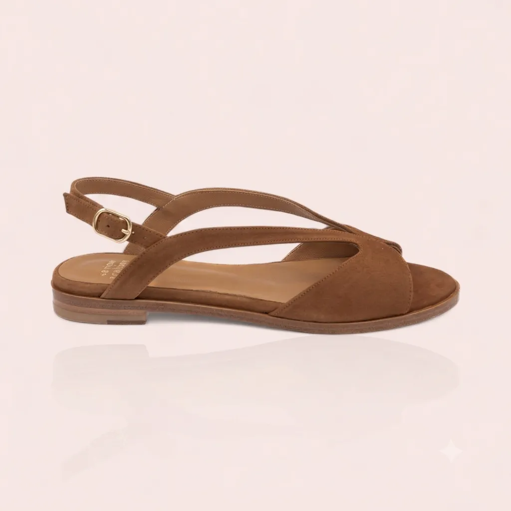 Karine Arabian Niyo sandales plates cuir boucle arrière