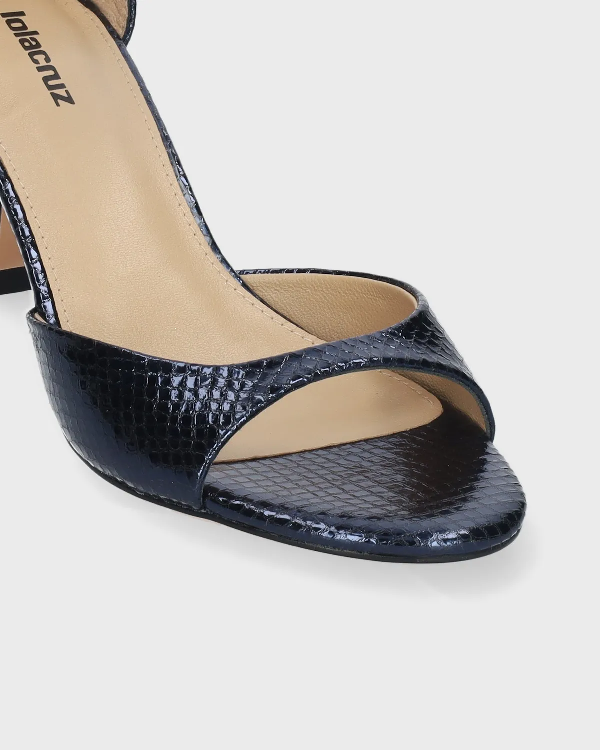 Lola Cruz Kumala 65 sandales à talons bleu marine talon 6,5 cm