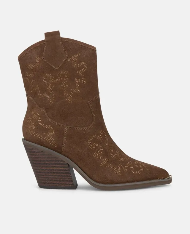 Alma en Pena I260710 bottines cowboy camel suède