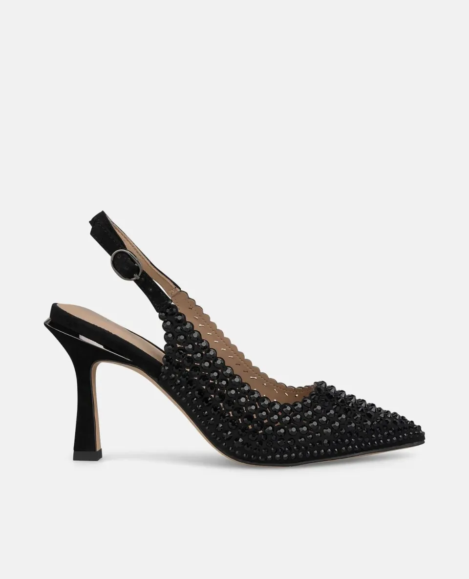 Alma en Pena I250408 escarpin noir strass talon 9cm